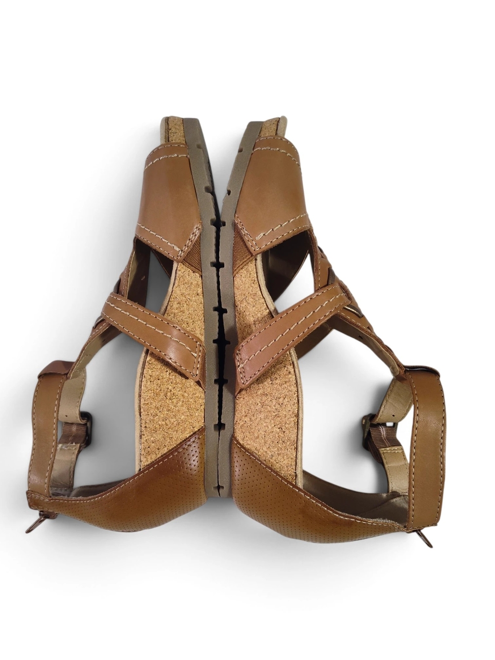 Earth Origins Kendra Kimber Womens Brown Leather Wedges Heels Shoes Size 8.5 - Picture 8 of 12